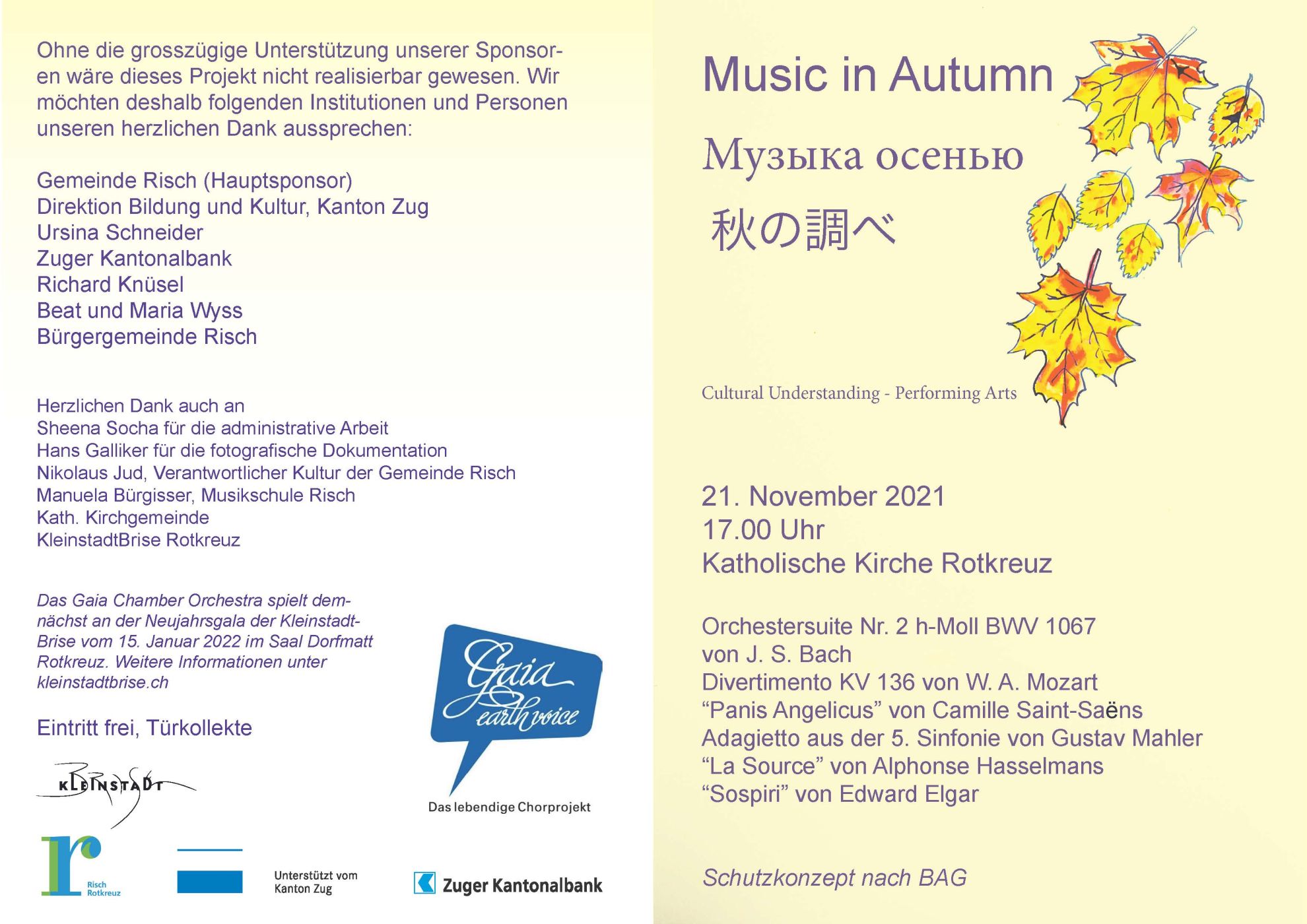 Flyer Music in Autumn, Rotkreuz